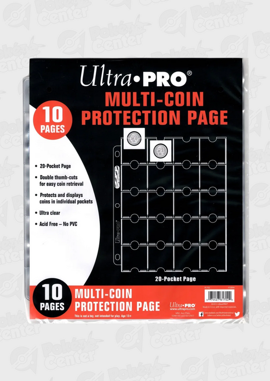 Ultra PRO 20-Pocket Multi-Coin Protection Pages (10 pieces)