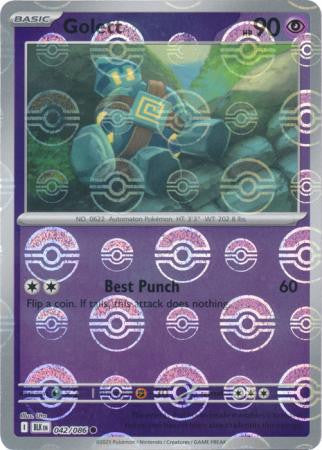 Black Bolt - 042/086 - Golett - Poké Ball Reverse Holo