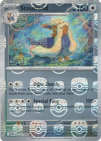 White Flare - 076/086 - Stoutland - Master Ball Reverse Holo