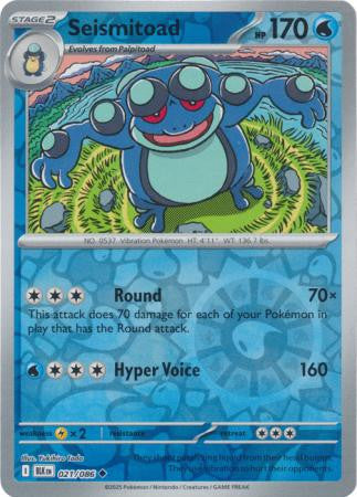 Black Bolt - 021/086 - Seismitoad - Reverse Holo