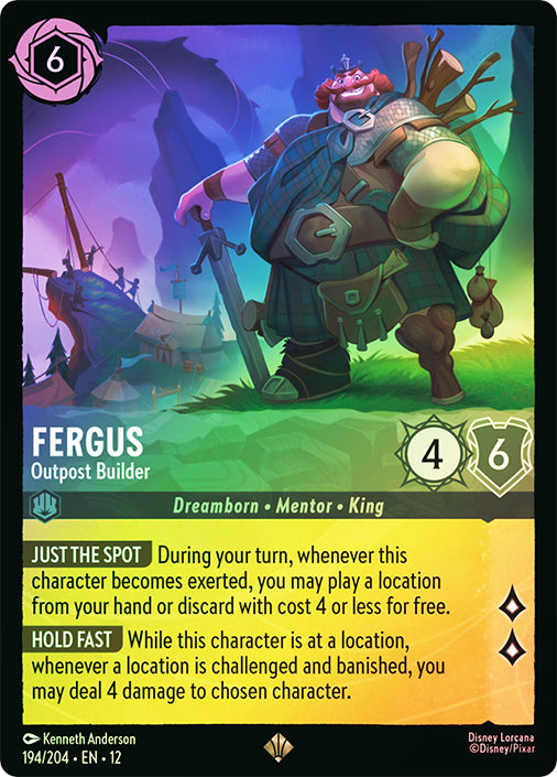 Wilds Unknown - 194/204 - Fergus - Outpost Builder - Foil