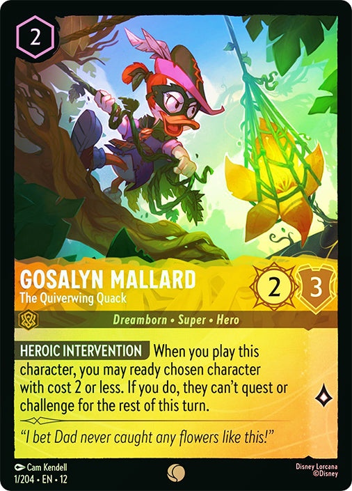 Wilds Unknown - 001/204 - Gosalyn Mallard - The Quiverwing Quack - Foil