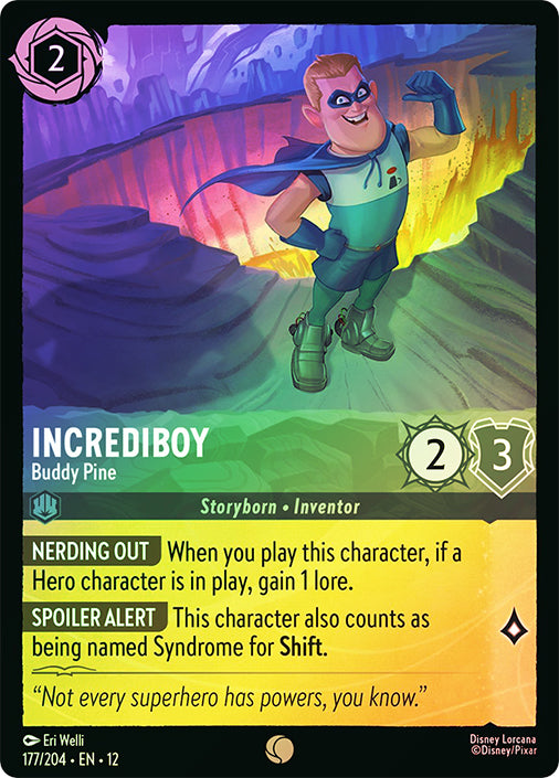 Wilds Unknown - 177/204 - Incrediboy - Buddy Pine - Foil