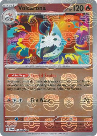 Black Bolt - 016/086 - Volcarona - Master Ball Reverse Holo