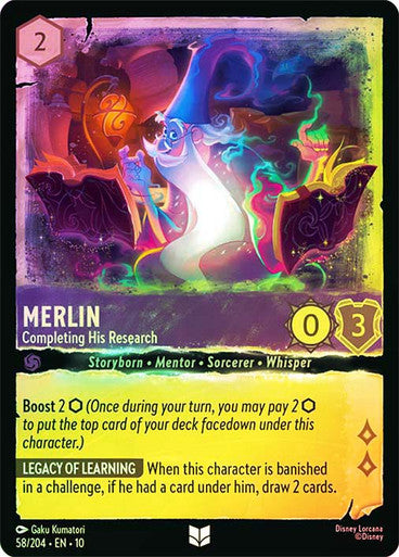 Whispers in the Well - 058/204 - Merlin - Completing His Research - Foil