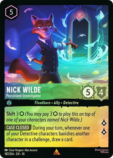 Whispers in the Well - 187/204 - Nick Wilde - Persistent Investigator - Foil