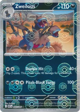White Flare - 066/086 - Zweilous - Poké Ball Reverse Holo