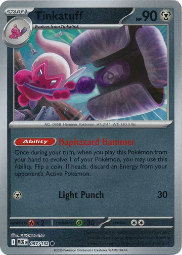 Mega Evolution - 097/132 - Tinkatuff - Reverse Holo