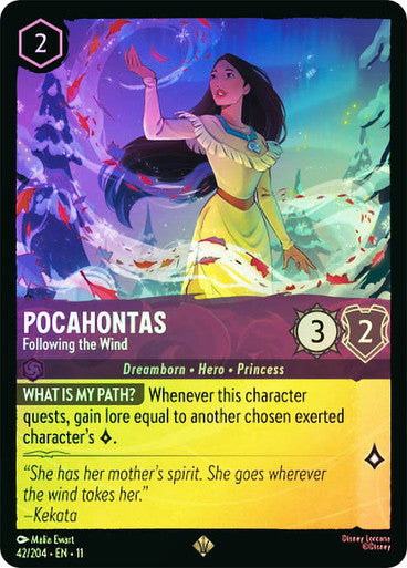Winterspell - 042/204 - Pocahontas - Following the Wind - Foil
