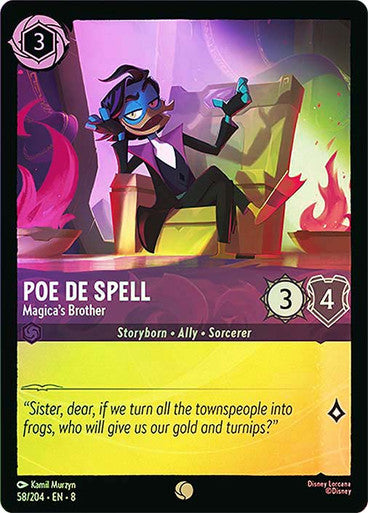 Reign Of Jafar - 058/204 - Poe De Spell - Magica's Brother - Foil