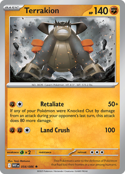 White Flare - 054/086 - Terrakion - Holo