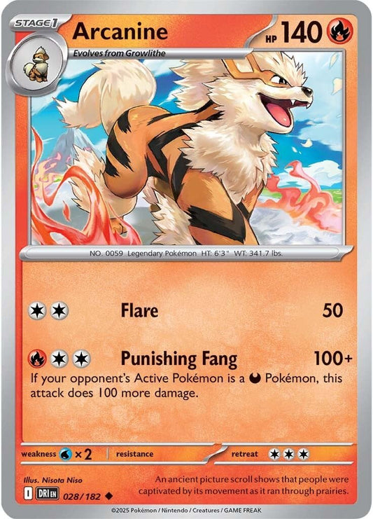 Destined Rivals - 028/182 - Arcanine