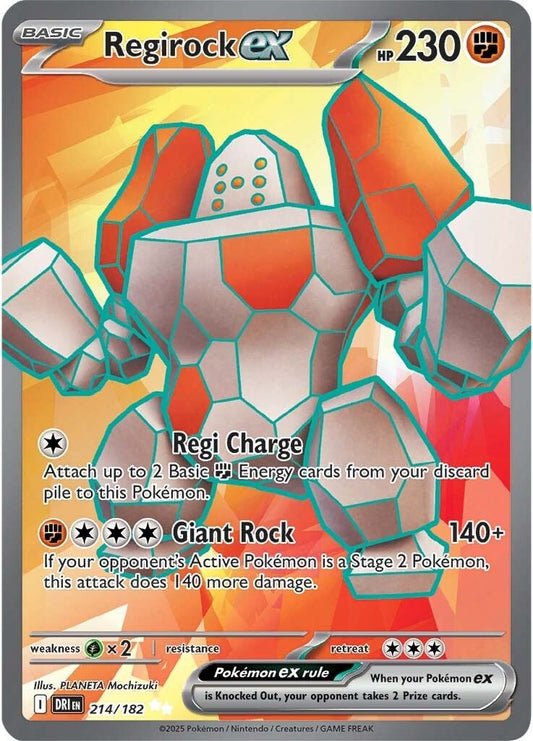 Destined Rivals - 214/182 - Regirock ex