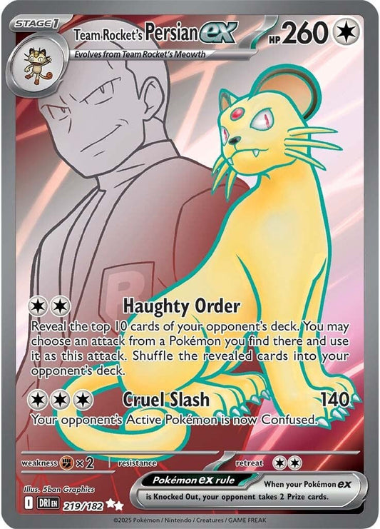 Destined Rivals - 219/182 - Team Rocket's Persian ex