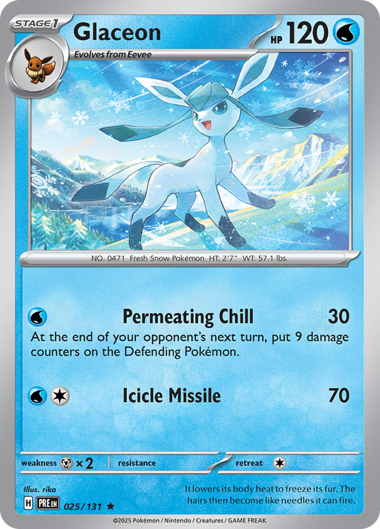 Prismatic Evolutions - 025/131 - Glaceon - Holo