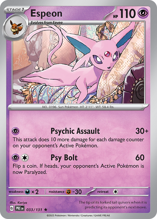Prismatic Evolutions - 033/131 - Espeon - Holo