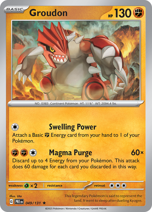 Prismatic Evolutions - 049/131 - Groudon - Holo