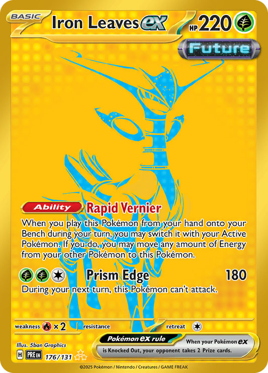 Prismatic Evolutions - 176/131 - Iron Leaves ex (Gold)
