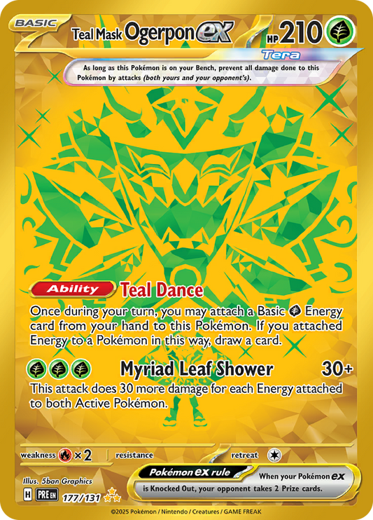 Prismatic Evolutions - 177/131 - Teal Mask Ogerpon ex (Gold)