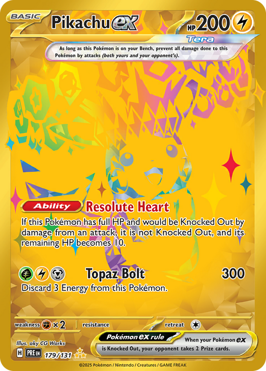 Prismatic Evolutions - 179/131 - Pikachu ex (Gold)