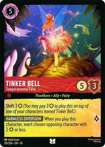 Whispers in the Well - 115/204 - Tinker Bell - Temperamental Fairy - Foil