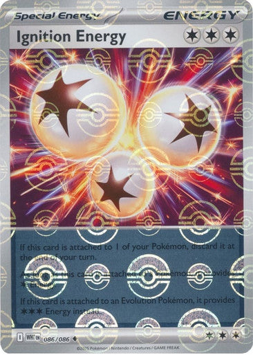 White Flare - 086/086 - Ignition Energy - Poké Ball Reverse Holo
