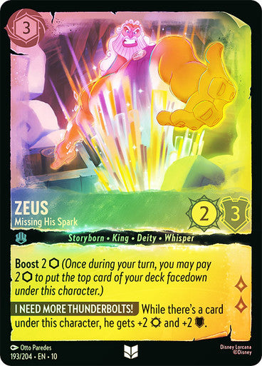 Whispers in the Well - 193/204 - Zeus - Missing His Spark - Foil