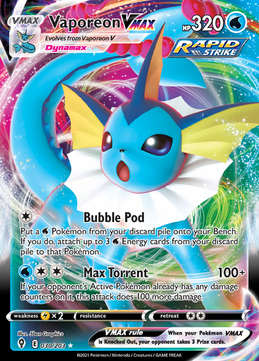 Evolving Skies - 030/203 - Vaporeon VMAX