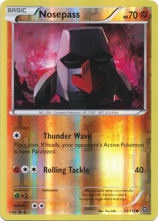 Steam Siege - 054/114 - Nosepass - Reverse Holo