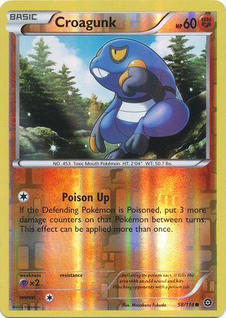 Steam Siege - 058/114 - Croagunk - Reverse Holo