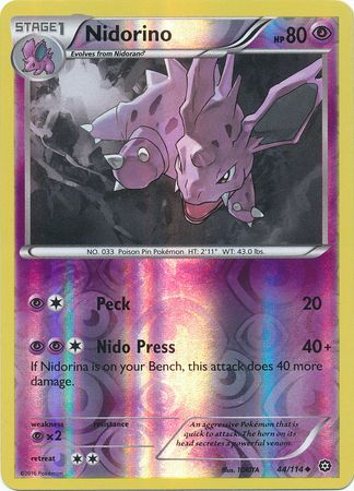 Steam Siege - 044/114 - Nidorino - Reverse Holo