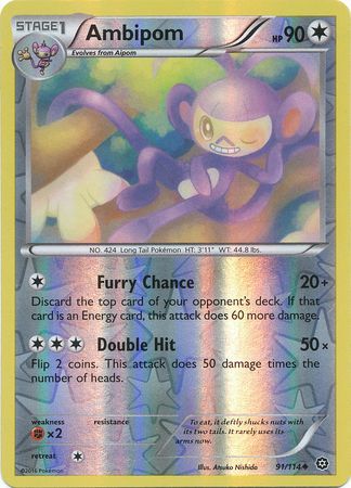 Steam Siege - 091/114 - Ambipom - Reverse Holo