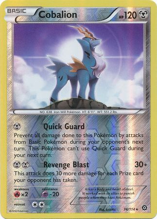 Steam Siege - 074/114 - Cobalion - Reverse Holo
