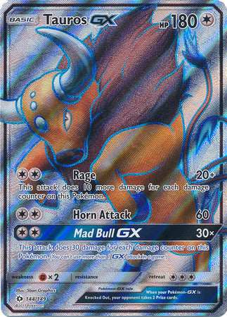 Sun & Moon - 144/149 - Tauros GX