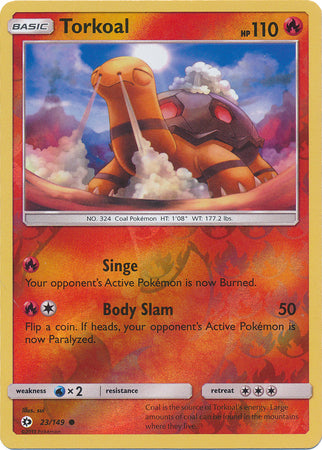 Sun & Moon - 023/149 - Torkoal - Reverse Holo