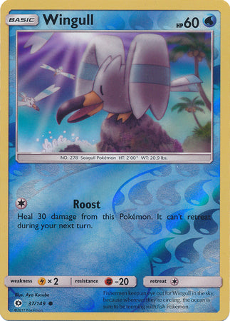 Sun & Moon - 037/149 - Wingull - Reverse Holo