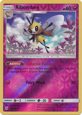 Sun & Moon - 093/149 - Ribombee - Reverse Holo