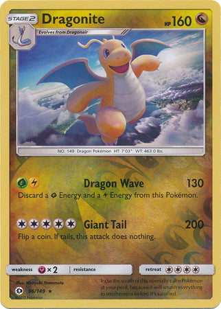 Sun & Moon - 096/149 - Dragonite - Reverse Holo
