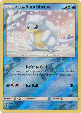 Guardians Rising - 019/145 - Alolan Sandshrew - Reverse Holo