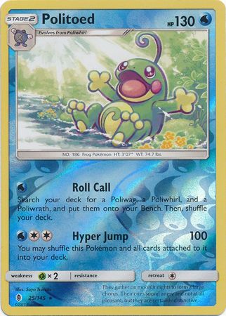 Guardians Rising - 025/145 - Politoed - Reverse Holo