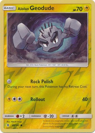 Guardians Rising - 040/145 - Alolan Geodude - Reverse Holo