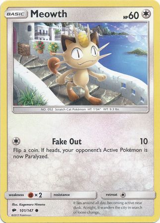 Burning Shadows - 101/147 - Meowth