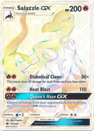 Burning Shadows - 151/147 - Salazzle GX