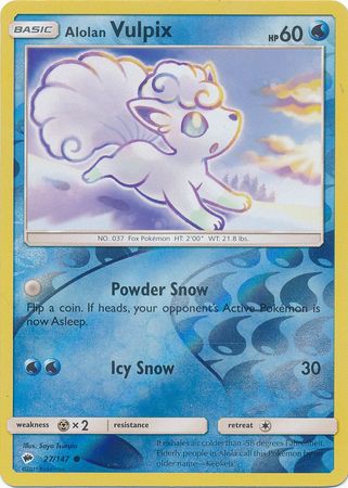 Burning Shadows - 027/147 - Alolan Vulpix - Reverse Holo