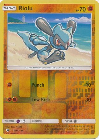 Burning Shadows - 070/147 - Riolu - Reverse Holo
