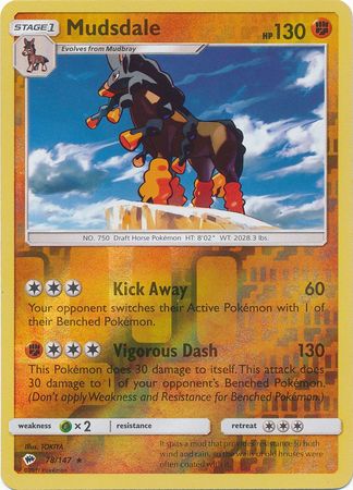 Burning Shadows - 078/147 - Mudsdale - Reverse Holo