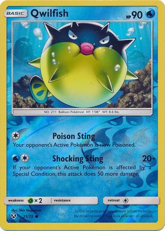 Shining Legends - 021/073 - Qwilfish - Reverse Holo