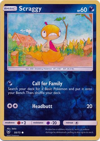 Shining Legends - 050/073 - Scraggy - Reverse Holo