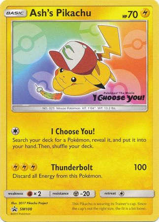 Black Star Promos - SM108 - Ash's Pikachu (Sealed)