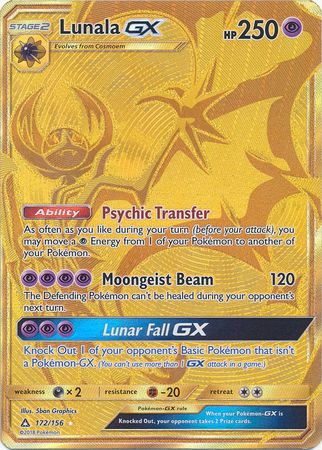 Ultra Prism - 172/156 - Lunala GX (Gold)